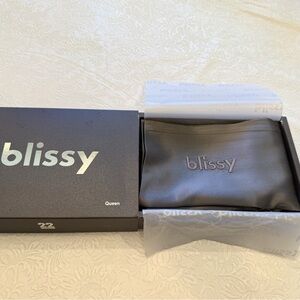 Blissy Queen Mulberry Silk Pillowcase in Charcoal Gray